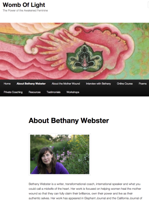 Blog: Womb of Light by Bethany Webster
